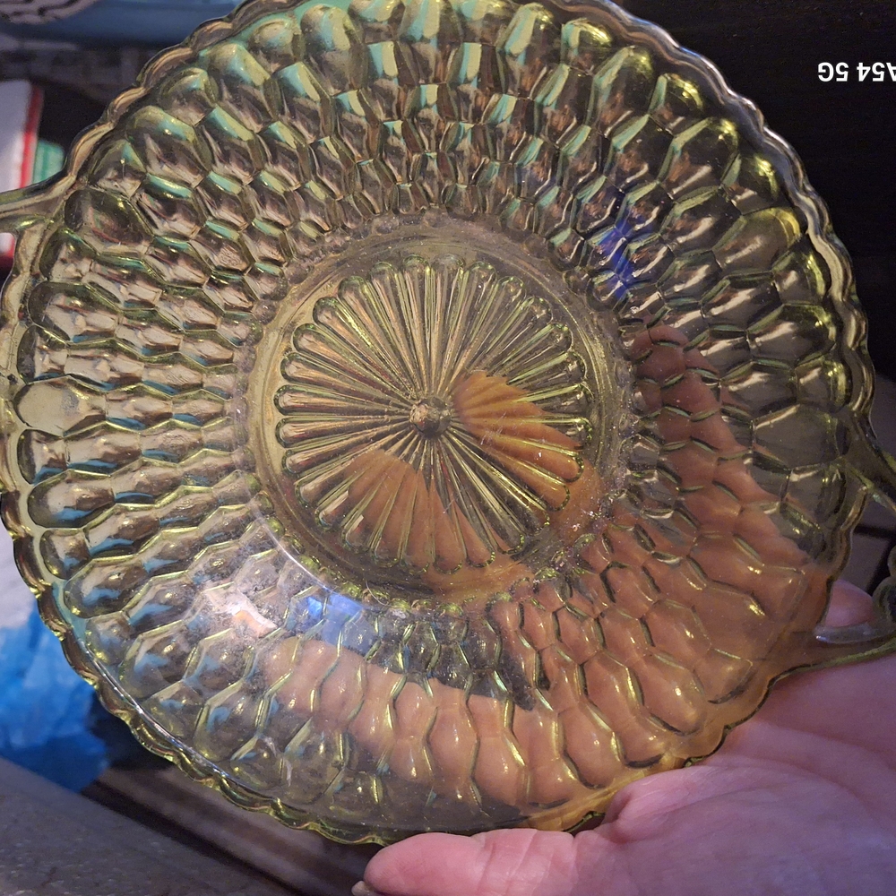 Elegant Green Glass Dinner Plate
